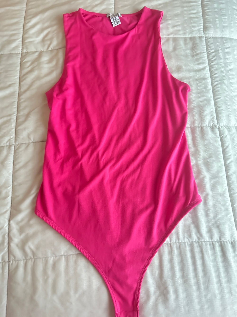Rue21 Sleeveless Neon Pink Bodysuit